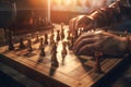 Man playing chess. Generate ai