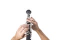 Man playing clarinet Royalty Free Stock Photo