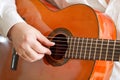 Man playing classical acoustic guitar Royalty Free Stock Photo