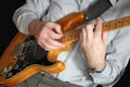 Man playing electrical guitar