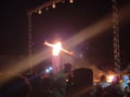 A Man playing with fire in Artstic way