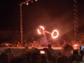 A Man playing with fire in Artstic way