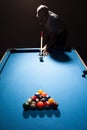 Man playing a game of pool Royalty Free Stock Photo