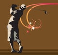 Man playing golf Royalty Free Stock Photo