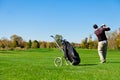 Man playing golf Royalty Free Stock Photo