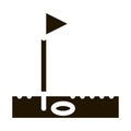 Man Playing Golf Icon Vector Glyph Illustration