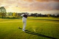 Man playing golf Royalty Free Stock Photo