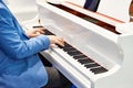 Man playing grand piano Royalty Free Stock Photo