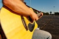 Man playing guitar Royalty Free Stock Photo