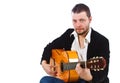 Man playing the guitar Royalty Free Stock Photo