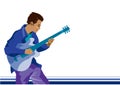 A man playing guitar Royalty Free Stock Photo
