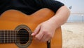 Acoustic Guitar Arpeggios. Romantic Mood, Musical Instrument, Close-Up