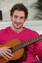 Man playing the guitar Royalty Free Stock Photo