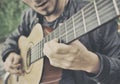 Man playing a guitar Royalty Free Stock Photo