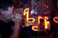 Man playing harmonica, Mississippi