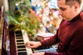 Man playing piano Royalty Free Stock Photo