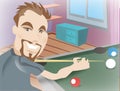 Man playing pool Royalty Free Stock Photo