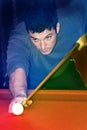 Man Playing Pool Royalty Free Stock Photo