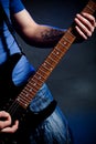 Man playing rock Royalty Free Stock Photo