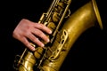 Man playing saxophone Royalty Free Stock Photo