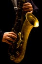 Man playing saxophone Royalty Free Stock Photo