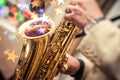 Man playing saxophone Royalty Free Stock Photo