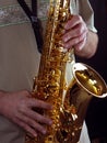 Man playing Saxophone Royalty Free Stock Photo