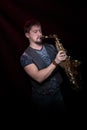 Man playing saxophone