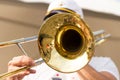 Man playing trombone Royalty Free Stock Photo