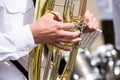 Man playing a tuba