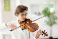 Man playing violin. Classical music instrument Royalty Free Stock Photo