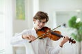 Man playing violin. Classical music instrument Royalty Free Stock Photo