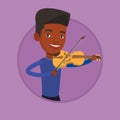 Man playing violin vector illustration.