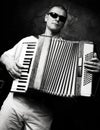 A man plays the accordion Royalty Free Stock Photo
