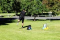 Frisbee or disc golf in the parks in Idaho Falls, Idaho.