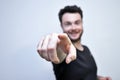 Man is pointed the finger Royalty Free Stock Photo
