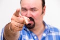 Man pointing an accusatory finger Royalty Free Stock Photo