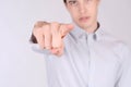 Man pointing camera. Royalty Free Stock Photo