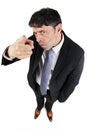 Man pointing a finger in accusation Royalty Free Stock Photo