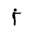 man pointing, finger icon. Element of man pointing icon for mobile concept and web apps. Detailed man pointing, finger icon can be Royalty Free Stock Photo