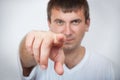 Man pointing finger at you Royalty Free Stock Photo