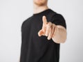Man pointing his finger at you Royalty Free Stock Photo