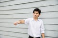The Man is pointing something Royalty Free Stock Photo