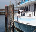Man Polishing Boat Royalty Free Stock Photo