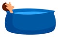 Man in pool, illustration, vector Royalty Free Stock Photo