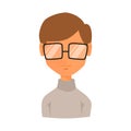 Man portrait face icon web avatar flat style vector.