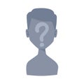 Man portrait face icon web avatar flat style vector.