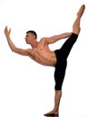 Man portrait gymnastic acrobatics balance