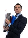 Man Portrait holding files Royalty Free Stock Photo