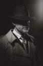 Noir movie character Royalty Free Stock Photo